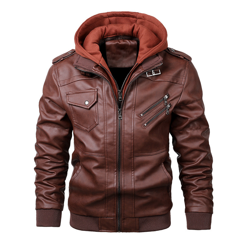 Combinar uma jaqueta de couro masculina com diferentes roupa插图