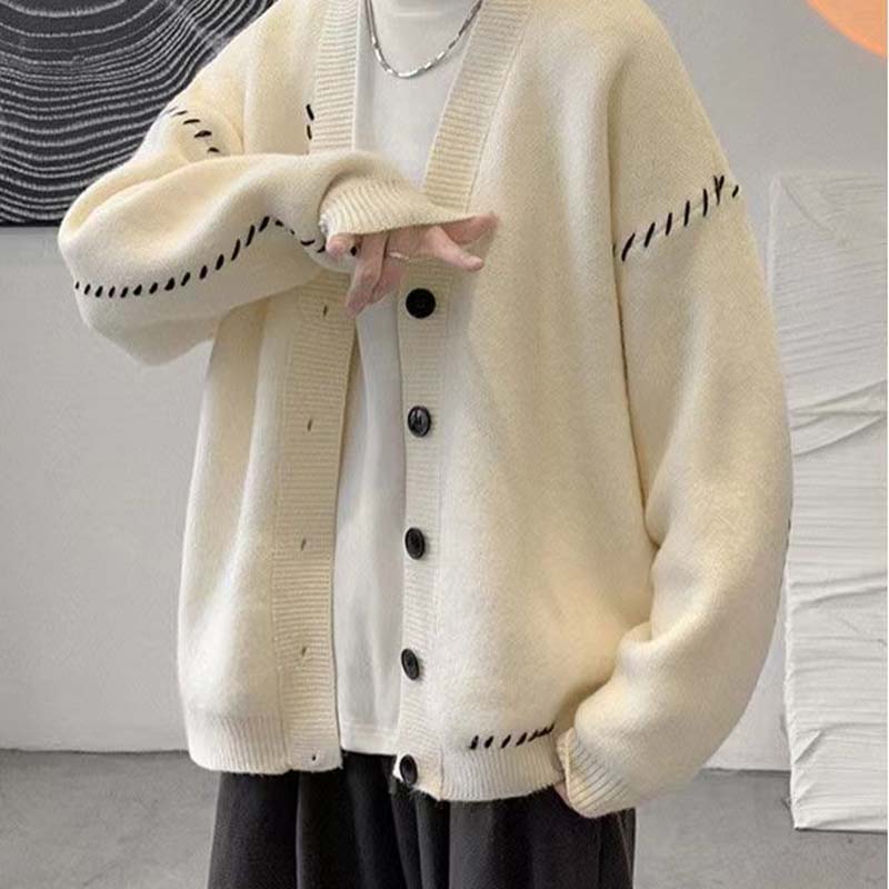 As opções de design de bolso interno do cardigan masculino插图