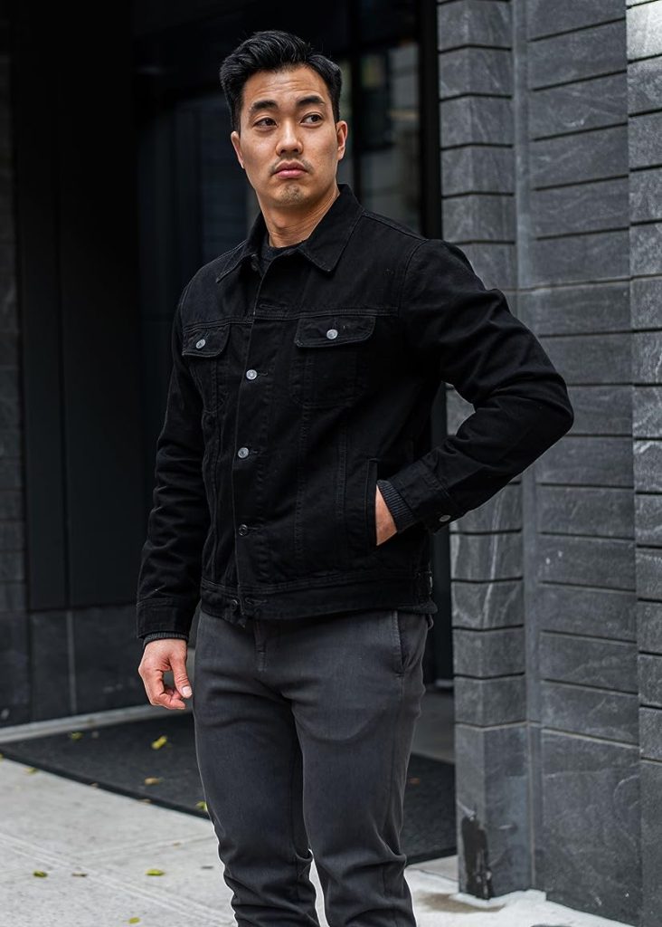 Men's black denim jacket have been a staple in men's fashion for decades, with the black denim jacket being a versatile