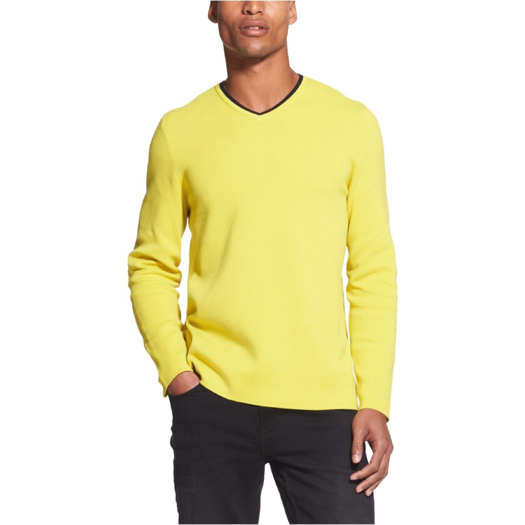 Yellow turtleneck sweater mens