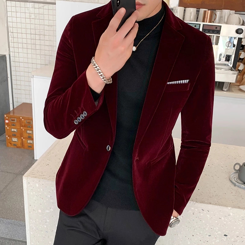 Velvet blazer mens