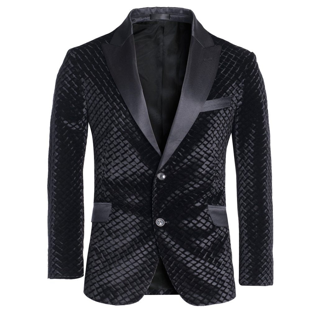 Black velvet blazer