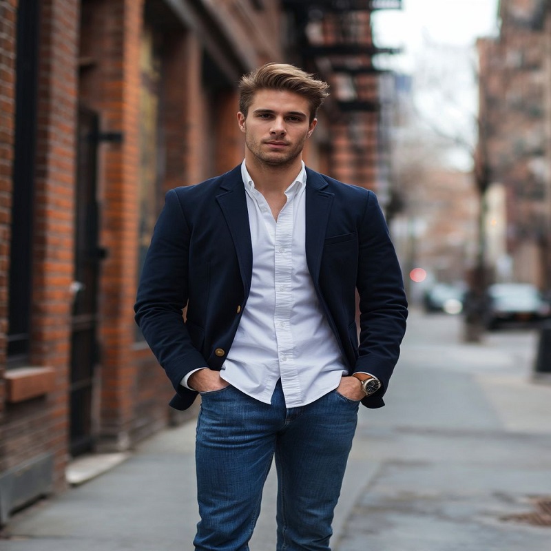  jeans and blazer