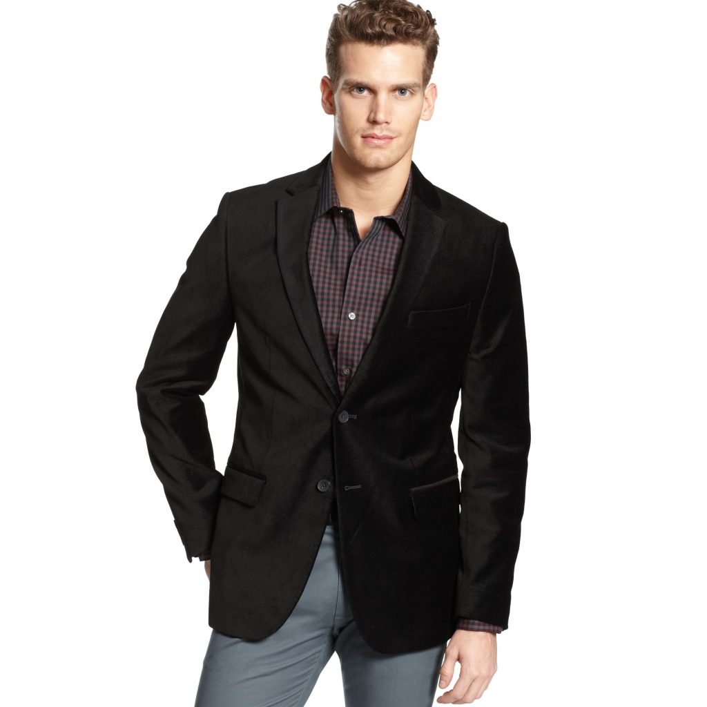 Black velvet blazer