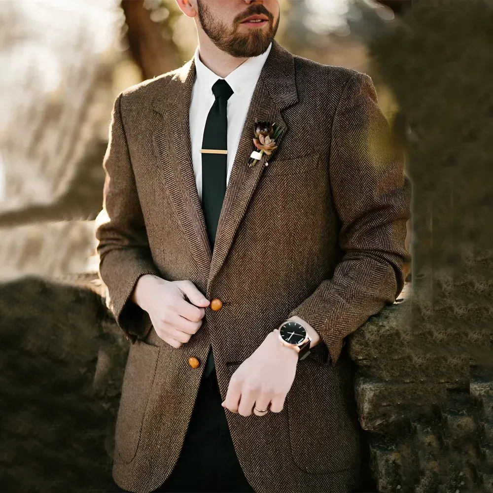 Tweed blazer men