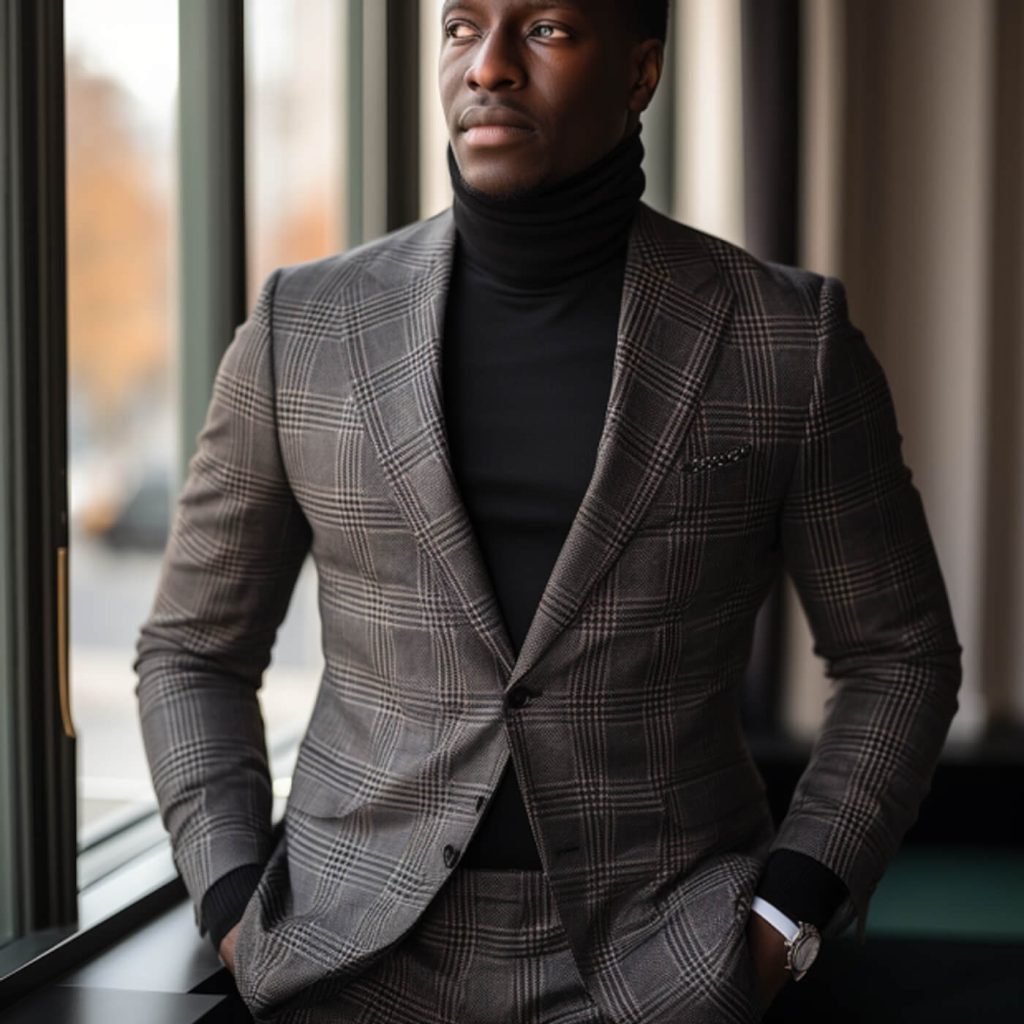 Turtleneck with blazer