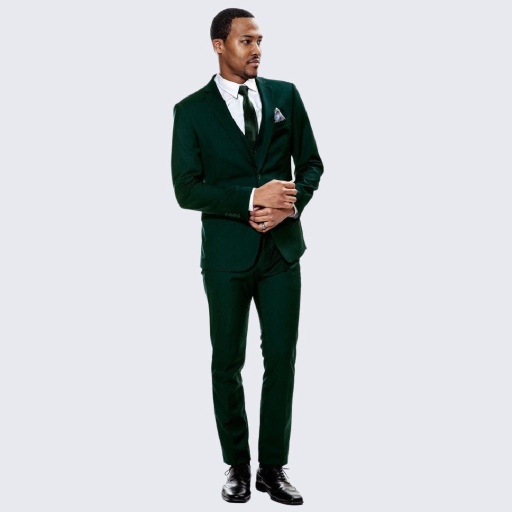 Green suit for men