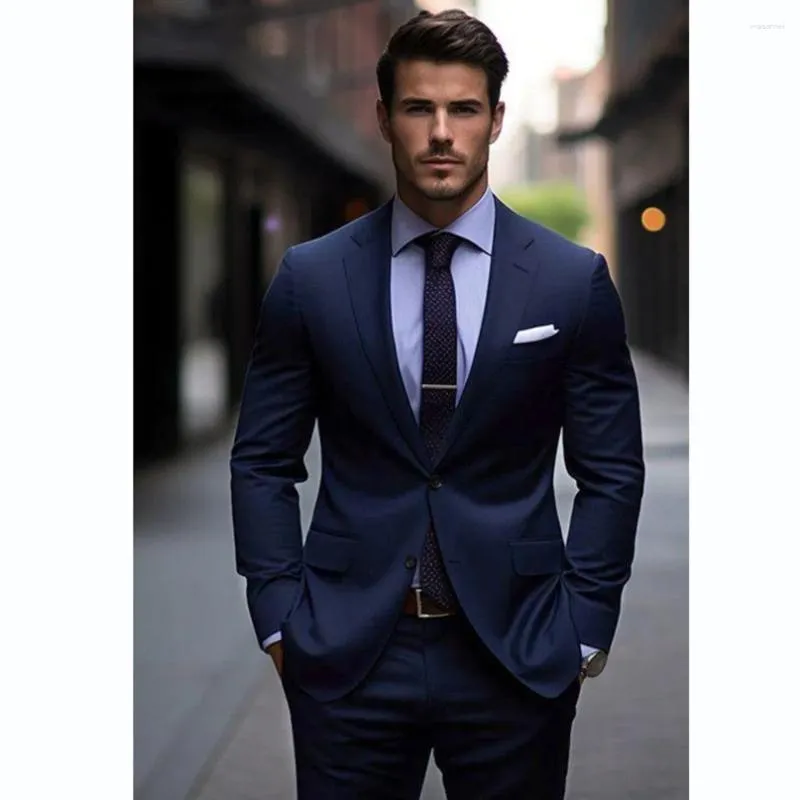 Navy blue suit for men