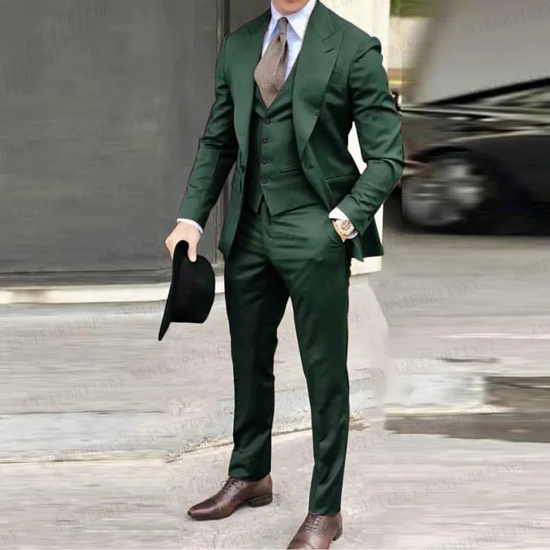 Green suit for men