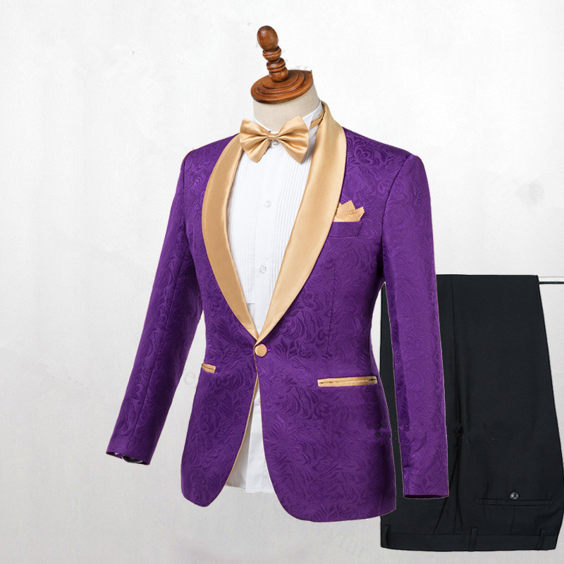 Purple suit for men