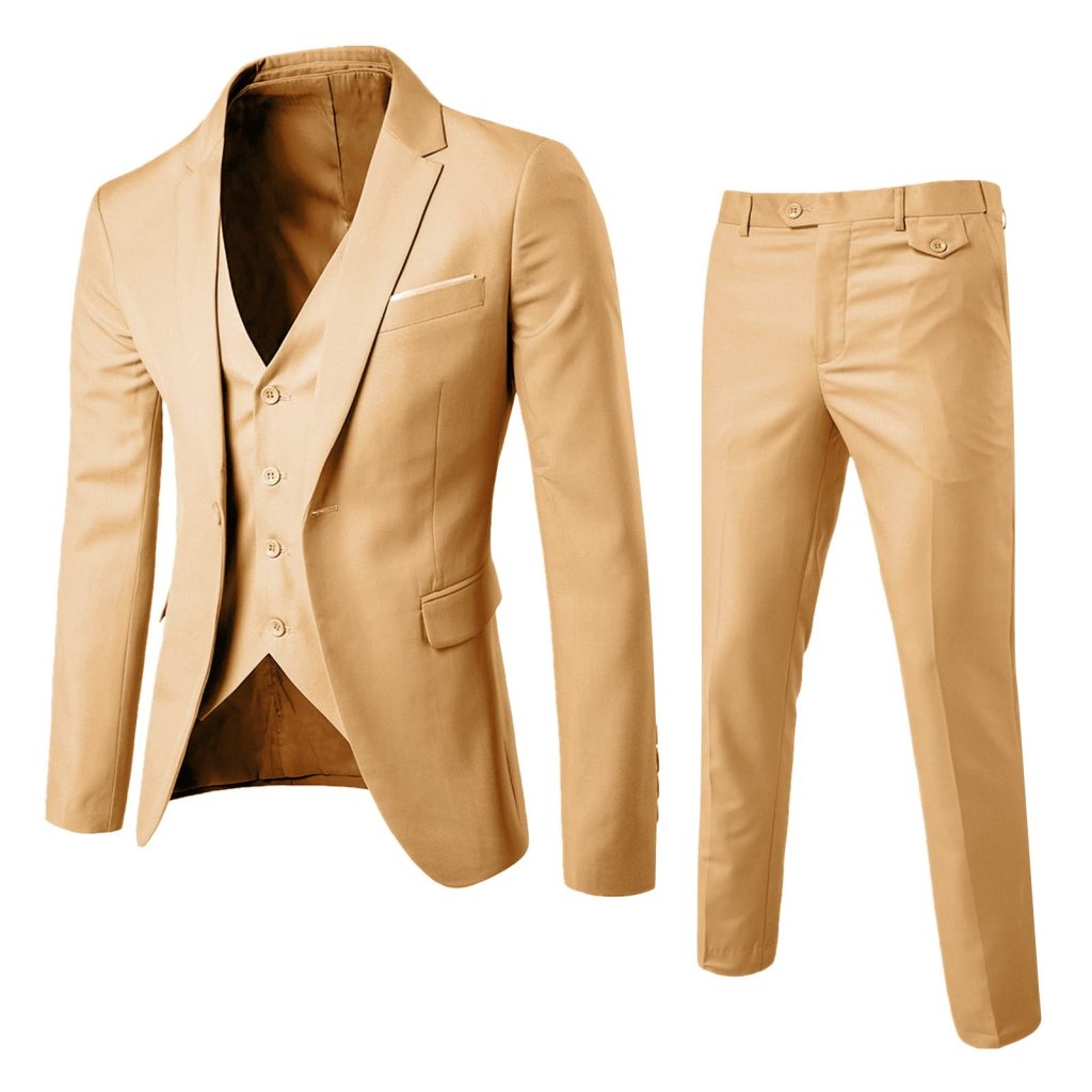 Beige suit men