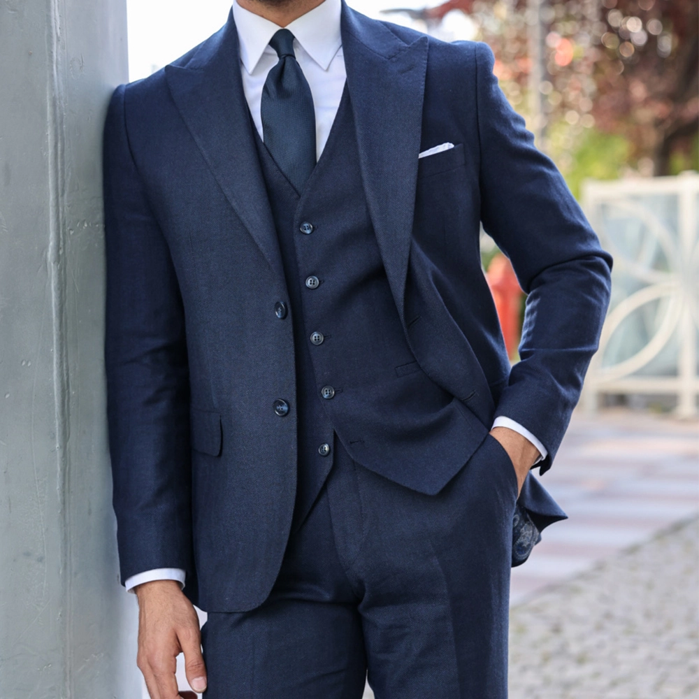 Navy blue suit for men