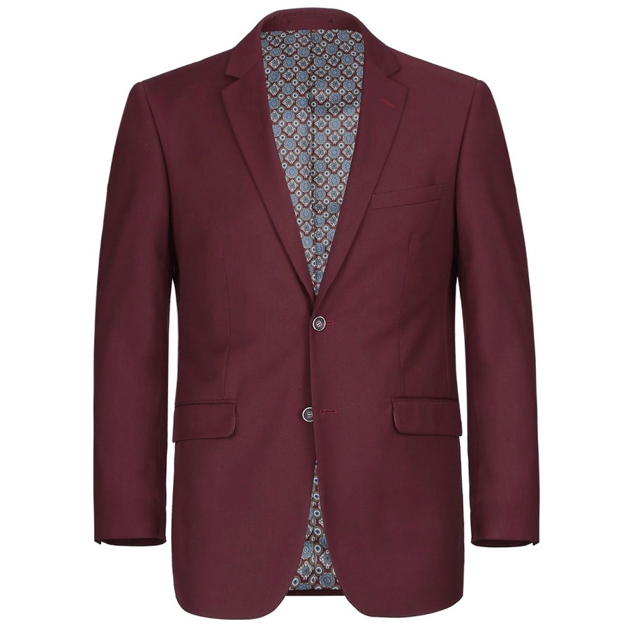 Burgundy suit men