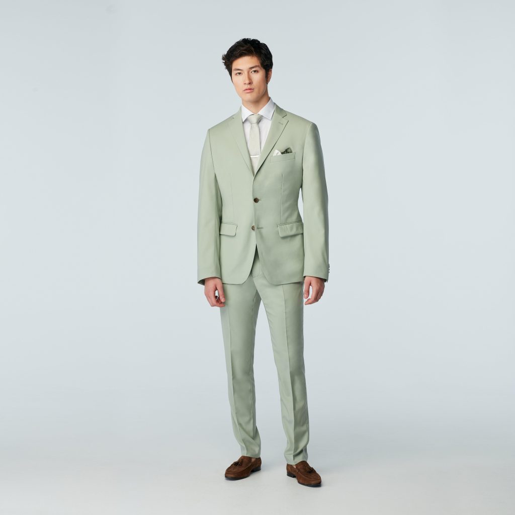 Green suit for men