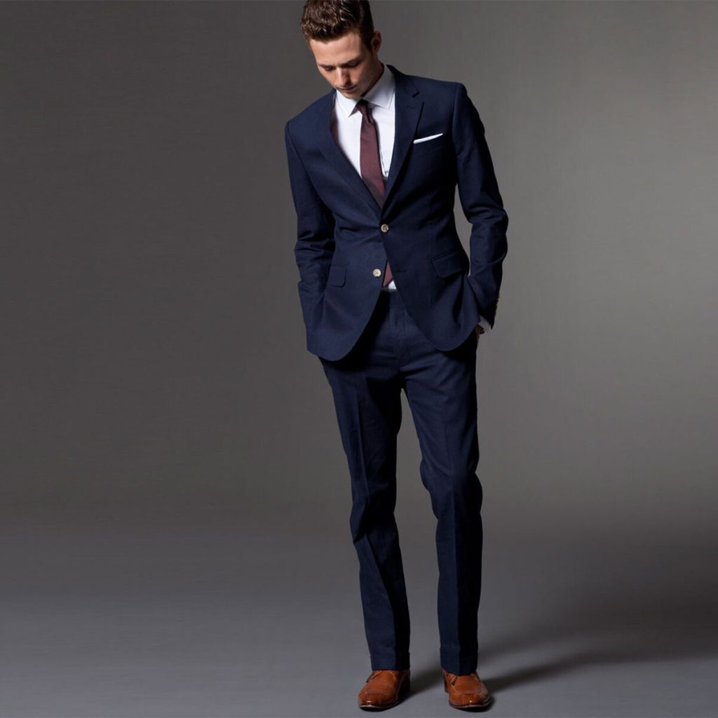 Navy blue suit men