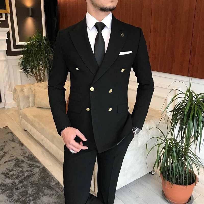 All black suit men