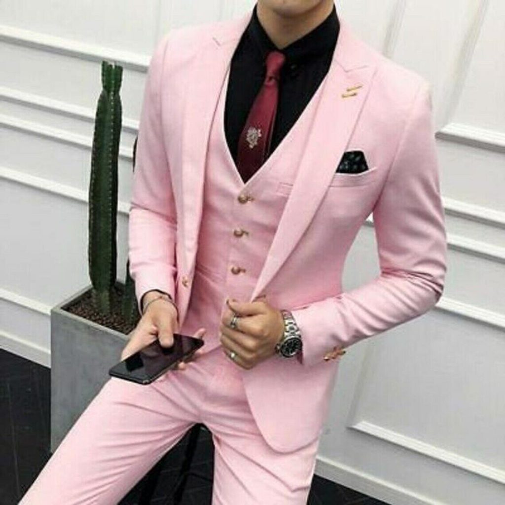 Pink suit men