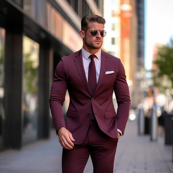 Red suit men