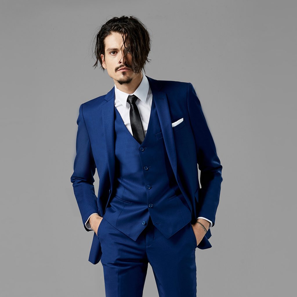 blue tuxedo