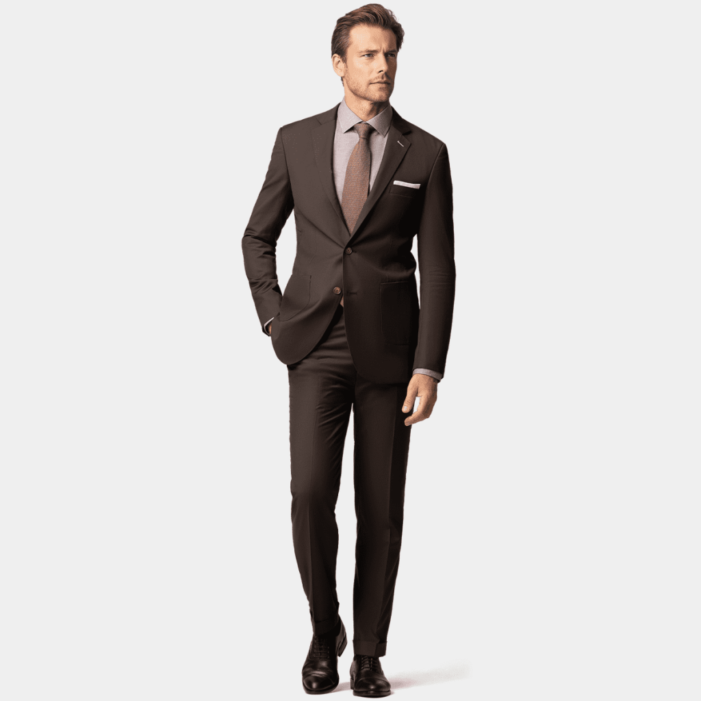 brown suit for men