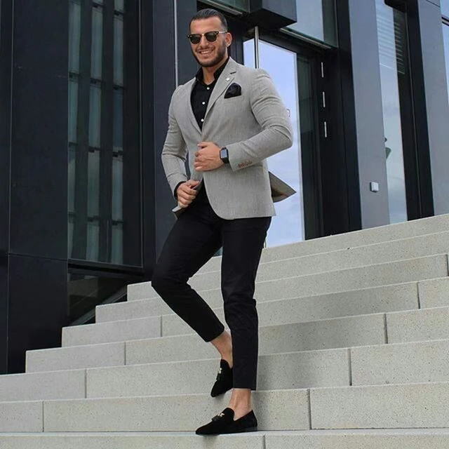 Grey suit for men