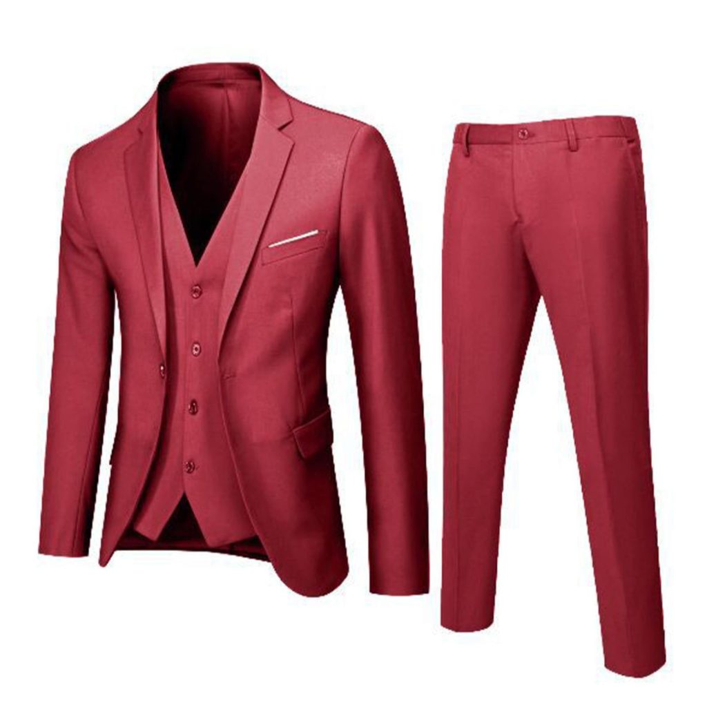 Maroon suit men