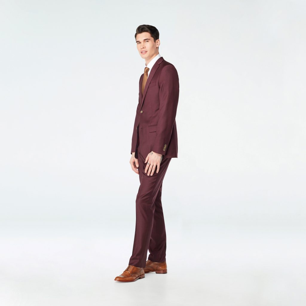 Maroon suit men