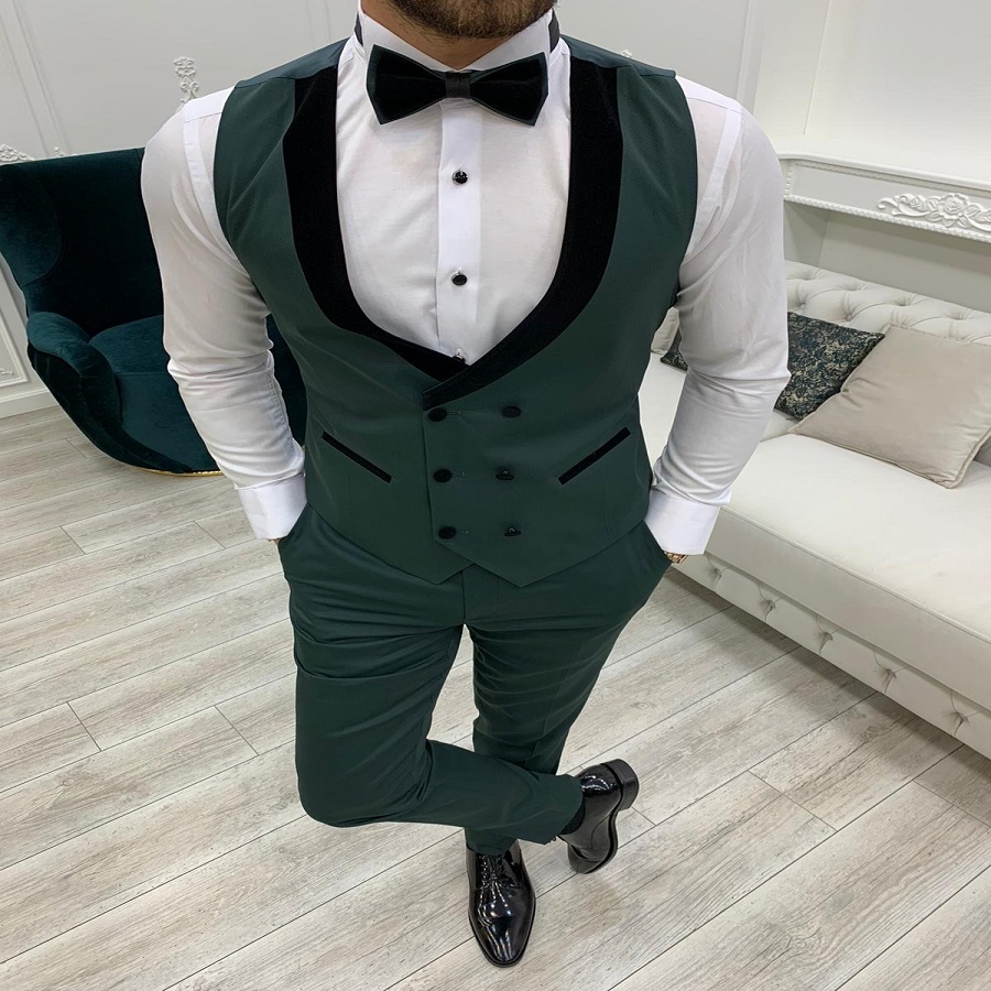 dark green tuxedo