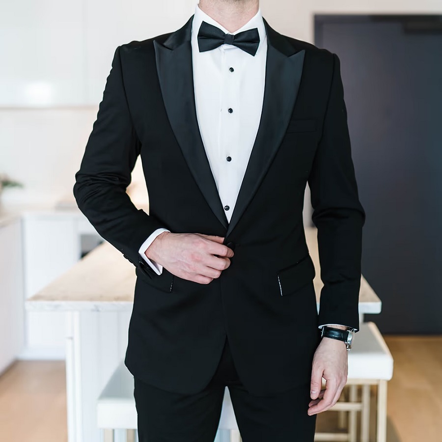 black and white tuxedo