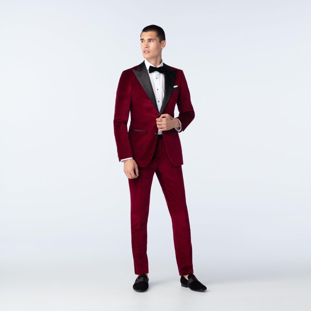 burgundy tuxedo