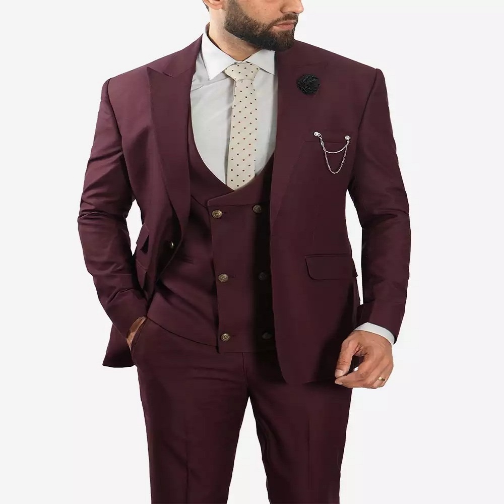 burgundy tuxedo