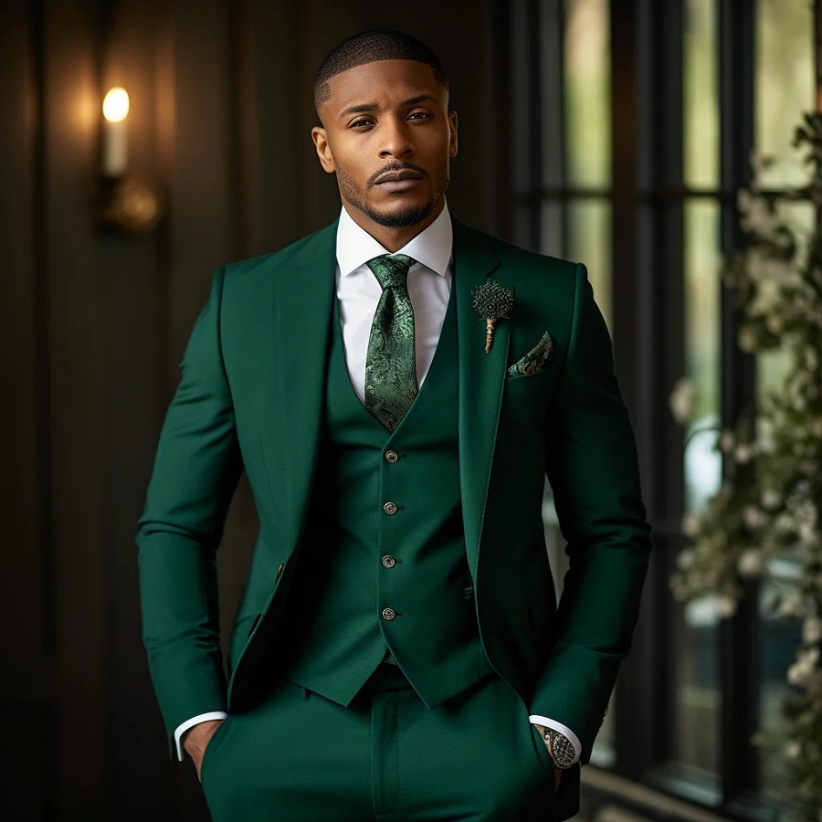 emerald green tuxedo