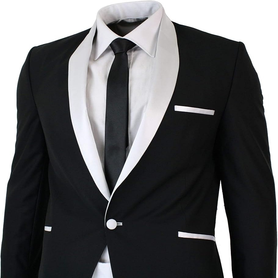 black and white tuxedo