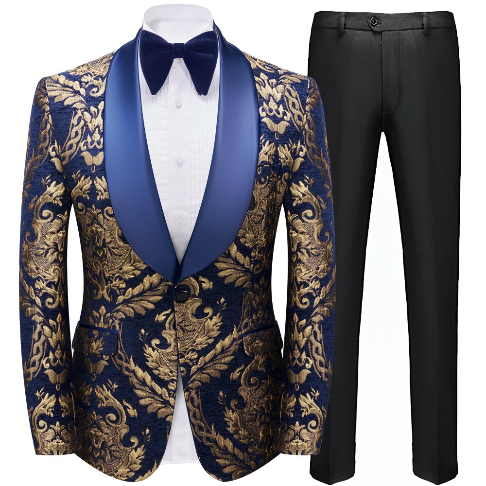 navy blue tuxedo